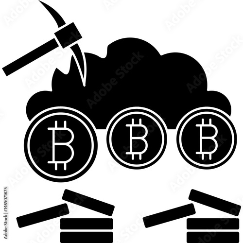 Cloud Mining Icon