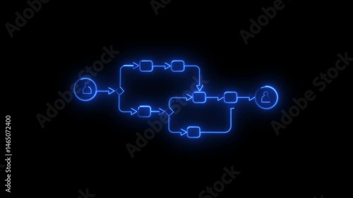 Wallpaper Mural Infographics flowchart. Colored shadows scheme. 4k Torontodigital.ca