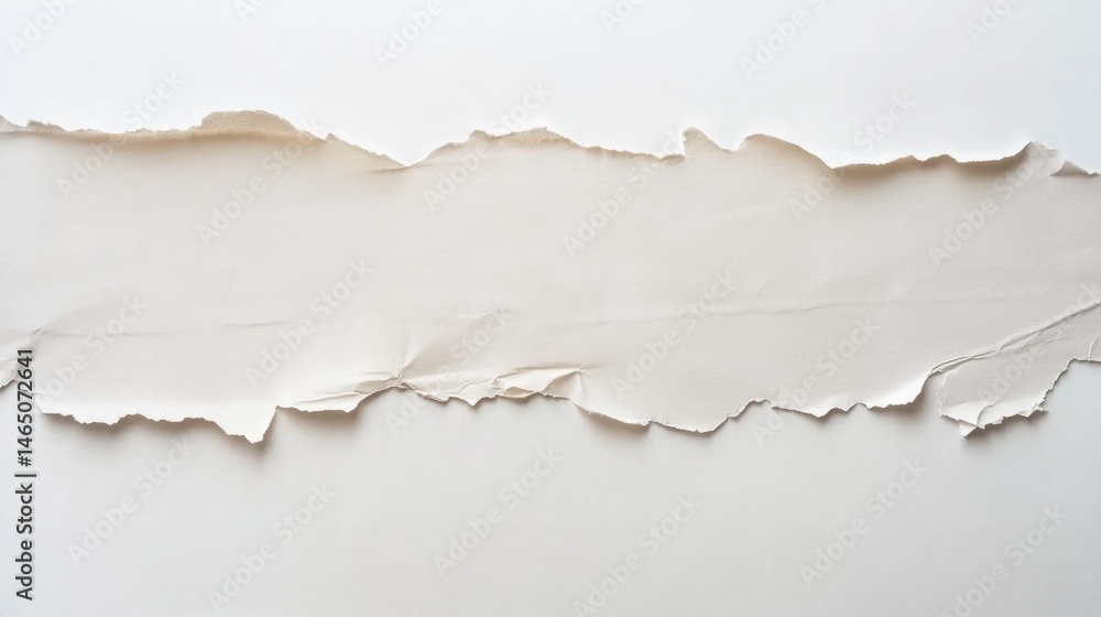 Ripped paper strip on a white background Ripped paper strip on a white background