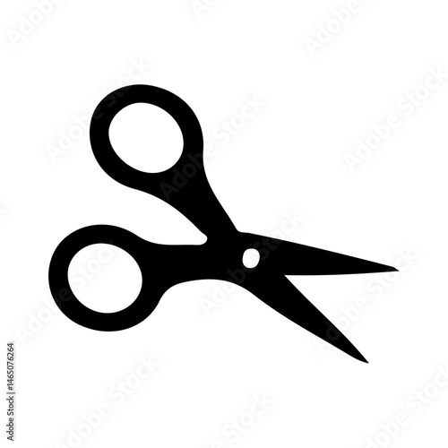 AI Generated Scissor Vector Silhouette Isolate White Background