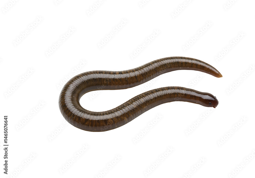 CloseUp of a Smooth Worm HighResolution Image of Earthworm isolated on white background CloseUp of a Smooth Worm HighResolution Image of Earthworm isolated on white background