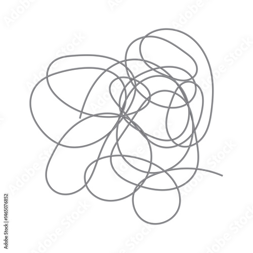 Messy Scribble Line Drawing Art