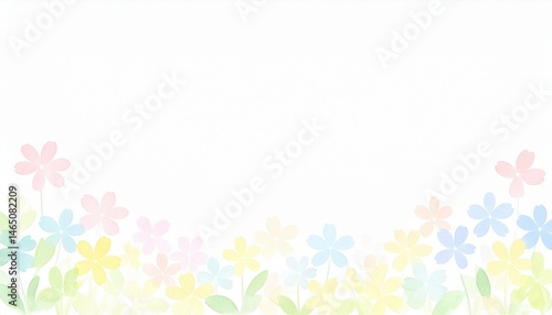 Blooming spring flowers in a soft pastel palette nature scene digital artwork serene environment close-up view floral concept for visual appeal