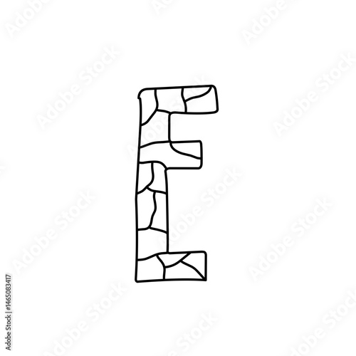 mosaic stain letters icon