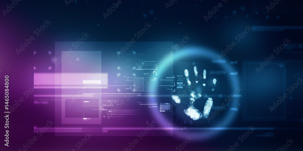 2d Illustration Fingerprint Scanning Technology Concept
2d Illustration Fingerprint Scanning Technology Concept