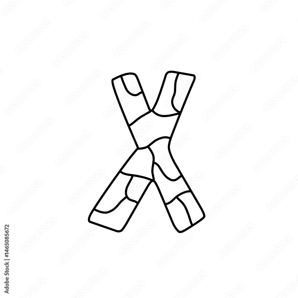 Obraz premium mosaic stain letters icon