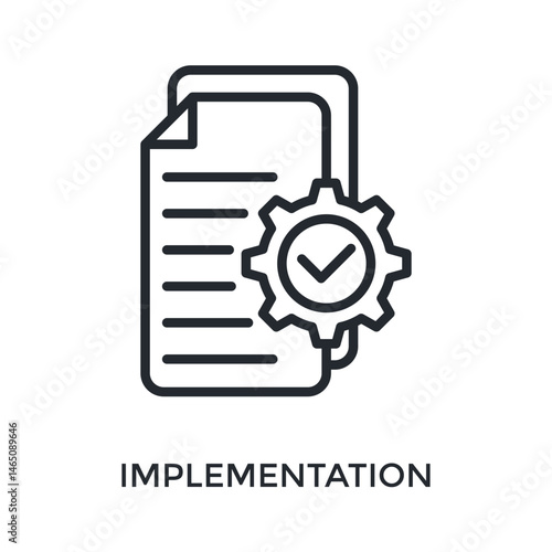 Implementation Icon Outline Style. Vector Illustration For Graphic Design