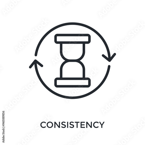 Consistency Icon Outline Style. Vector Illustration For Graphic Design