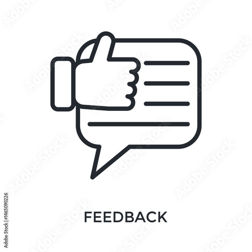 Feedback Icon Outline Style. Vector Illustration For Graphic Design