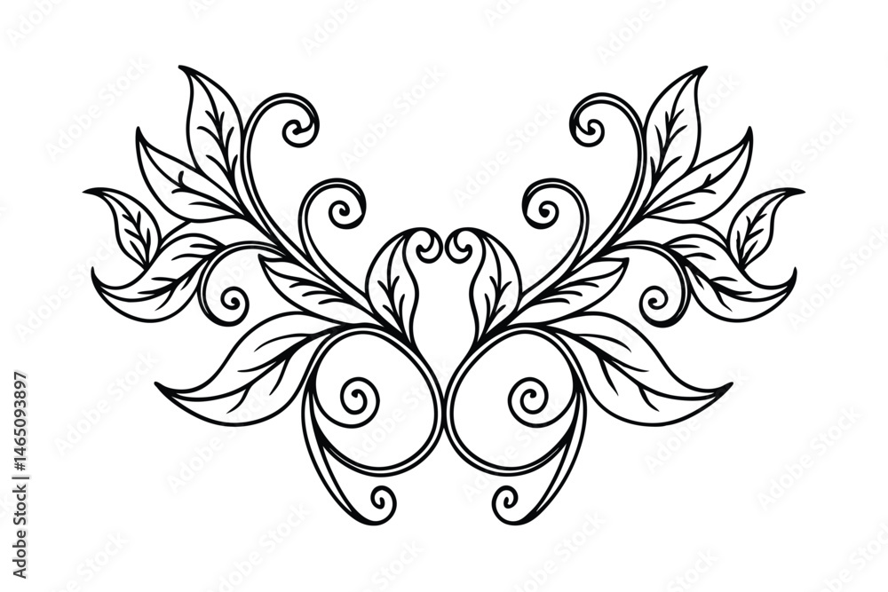 Fototapeta premium art nouveau style leafy tendrils