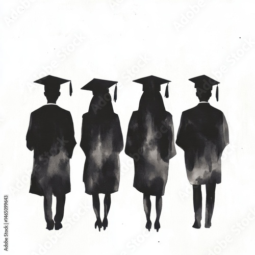 Graduate Student Back Silhouette