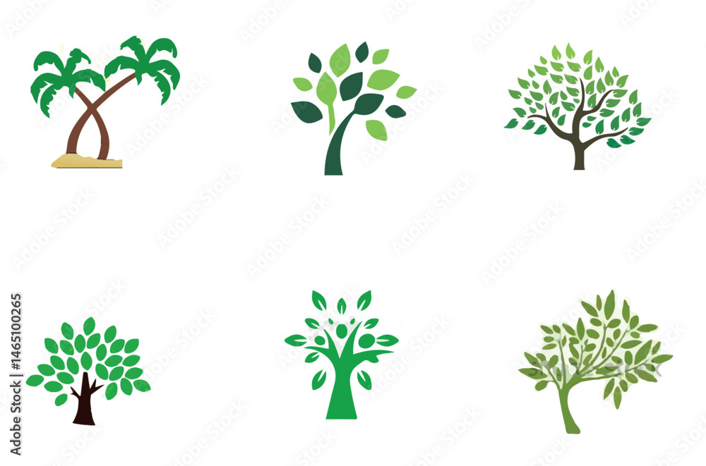 Fototapeta premium set of trees