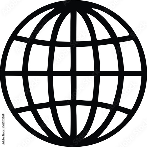 This design features a global sphere, an icon of our planet earth, seemingly trapped within a net or cage-like shape, illustrating a concept of confinement in the interconnected world wide web