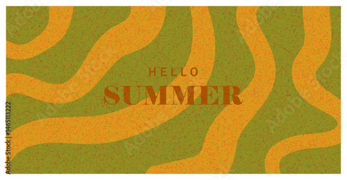 Summer horizontal background with bright abstract shapes. Modern art minimalist style design template for sales, horizontal poster, header, cover, social media, fashion ads