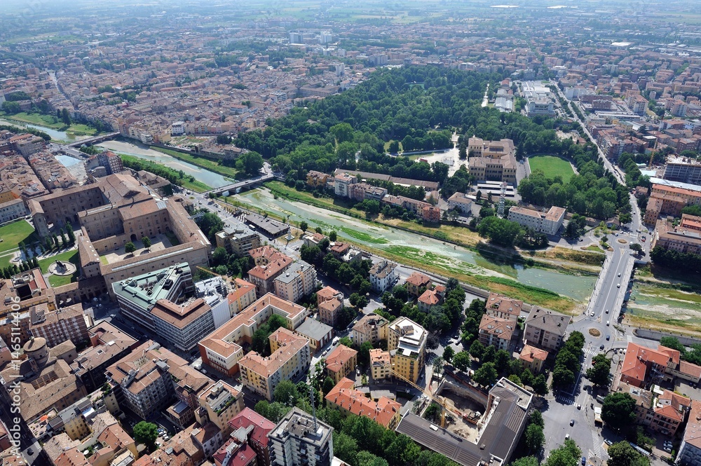 Obraz premium Aerial view of Parma, Emilia Romagna, Italy