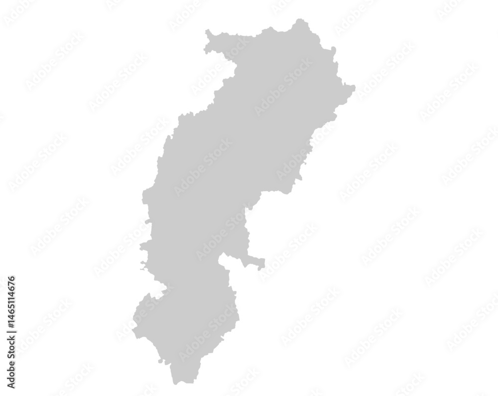 Gray Map of Chhattisgarh, India Gray Map of Chhattisgarh, India
