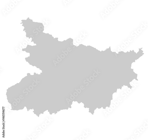 Gray Map of Bihar, India