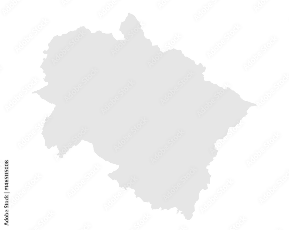 Naklejka premium Gray Map of Uttarakhand (India)