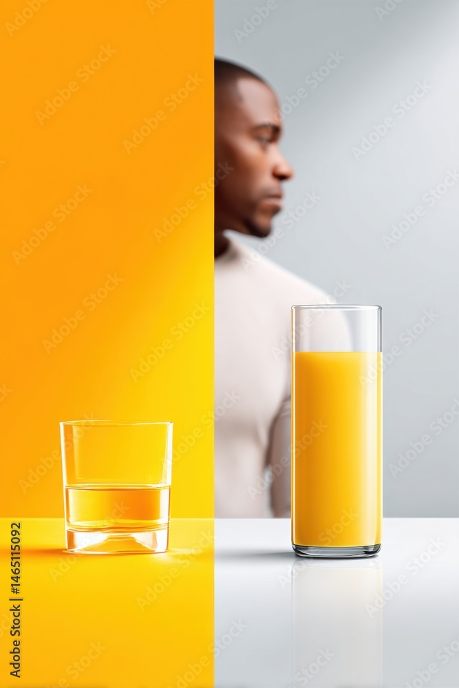 Contrast between alcohol addiction and a healthy lifestyle depicted through striking visuals