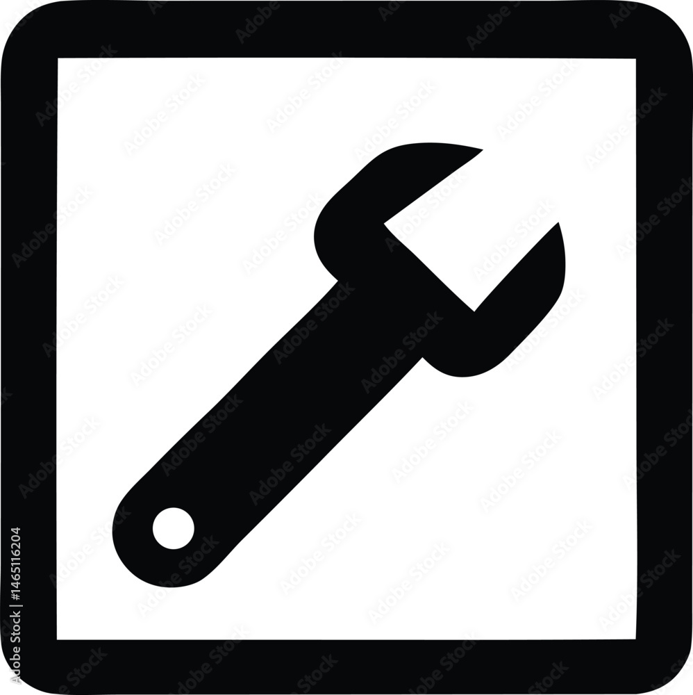Wrench and screwdriver icon, a vector illustration representing repair tools for web or service design Wrench and screwdriver icon, a vector illustration representing repair tools for web or service design