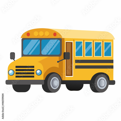 school bus vector illustration on white background