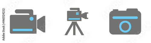 Photo and video camera icon vector. Photography symbol. Photographing sign. Vector illustration eps 10