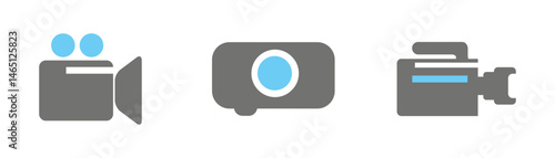 Photo and video camera icon vector. Camera icon set. Vector illustration eps 10
