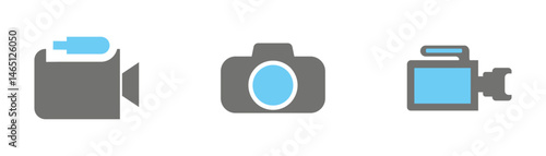 Photo and video camera icon vector. Camera icon set. Vector illustration eps 10