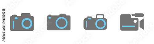Photo and video camera icon vector. Camera icon set. Vector illustration eps 10