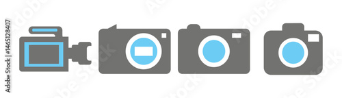 Photo and video camera icon vector. Camera icon set. Vector illustration eps 10