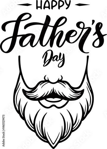 father's day typography  vector on transparent background