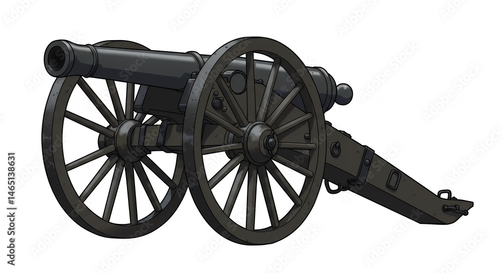 Antique cannon illustration Antique cannon illustration