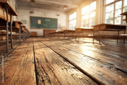 Wallpaper Mural Old Classroom Sunlight Floor Torontodigital.ca