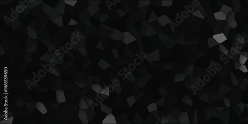 Black voronoi diagram texture design for modern digital graphics and creative visual concepts decorative element