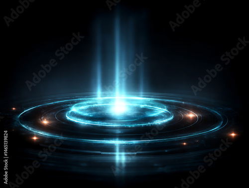 abstract communication waves symbol radiating circles
