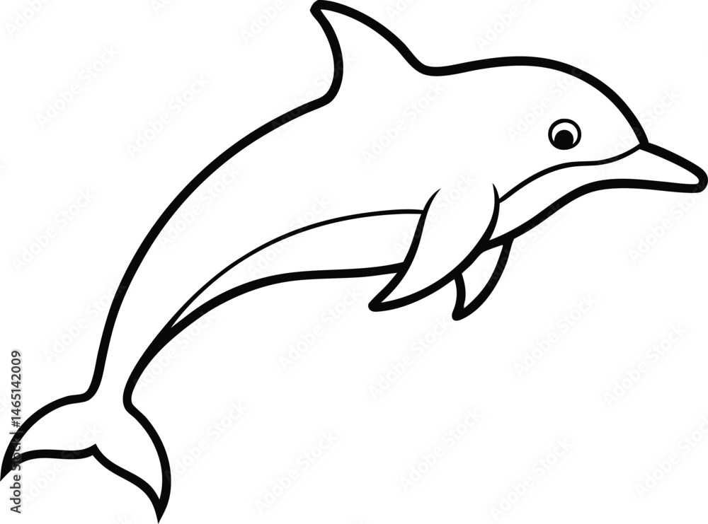 Obraz premium dolphin jumping icon vector illustration