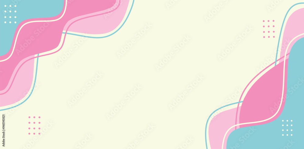 Pastel Abstract Background with Organic Shapes and Wavy Lines Pastel Abstract Background with Organic Shapes and Wavy Lines