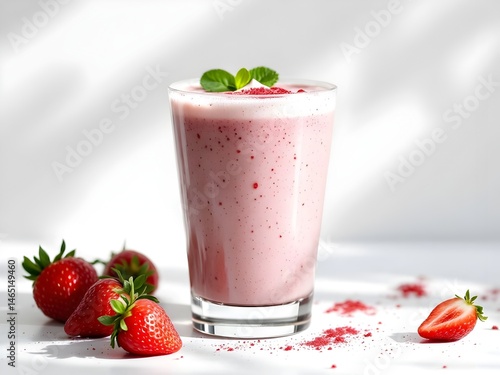 Wallpaper Mural Strawberry smoothie with fresh mint Torontodigital.ca