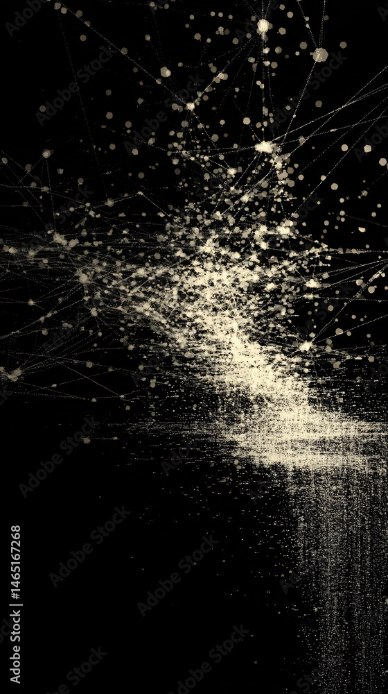 Obraz premium An abstract net of interconnect data points.