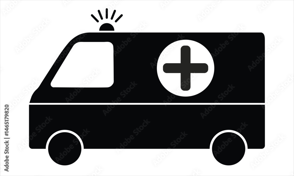 Fototapeta premium ambulance car vector illustration