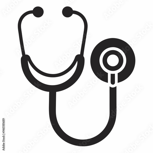 stethoscope on white background