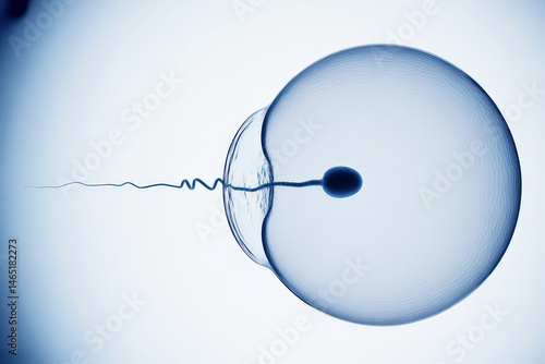 Wallpaper Mural Microscopic view of sperm reaching an egg cell. Torontodigital.ca