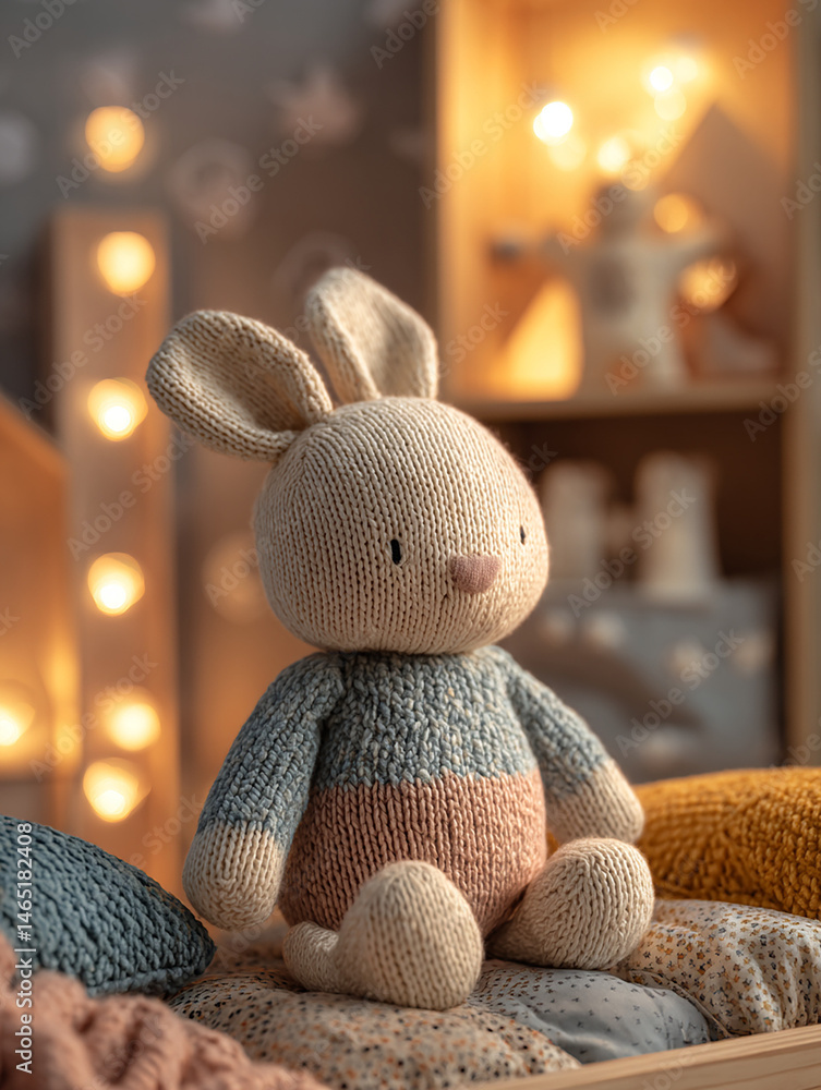 doudou au crochet dans une chambre d'enfant - IA Generated