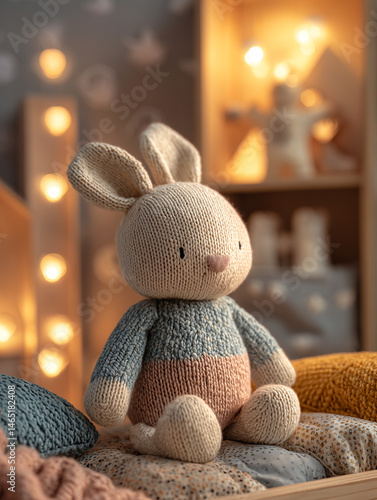 Obraz na płótnie doudou au crochet dans une chambre d'enfant - IA Generated w salonie