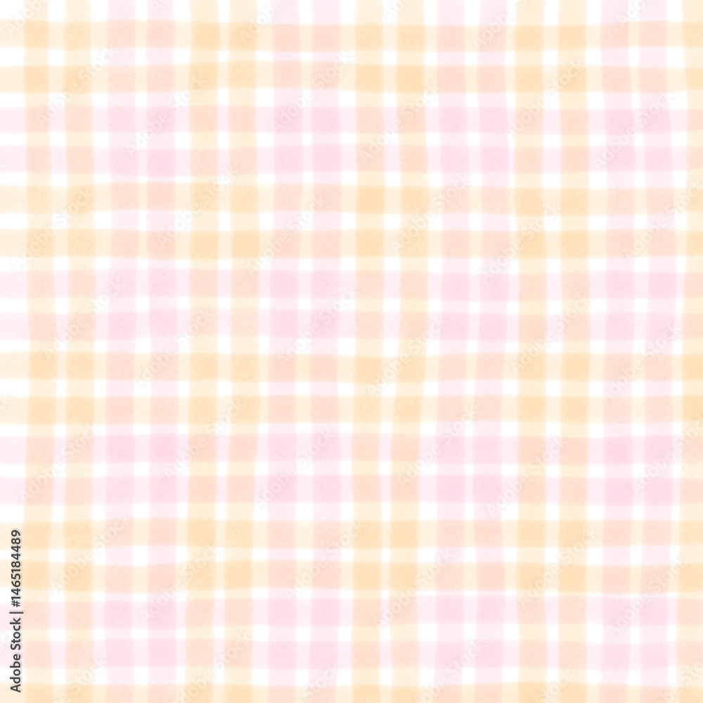 Pink Orange Plaid Gingham Check Hand Drawn Background Pattern Overlay Pink Orange Plaid Gingham Check Hand Drawn Background Pattern Overlay