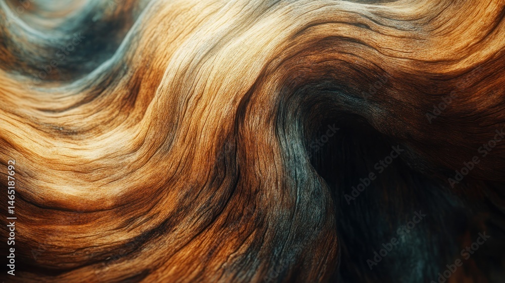 Naklejka premium Abstract swirling wood grain texture