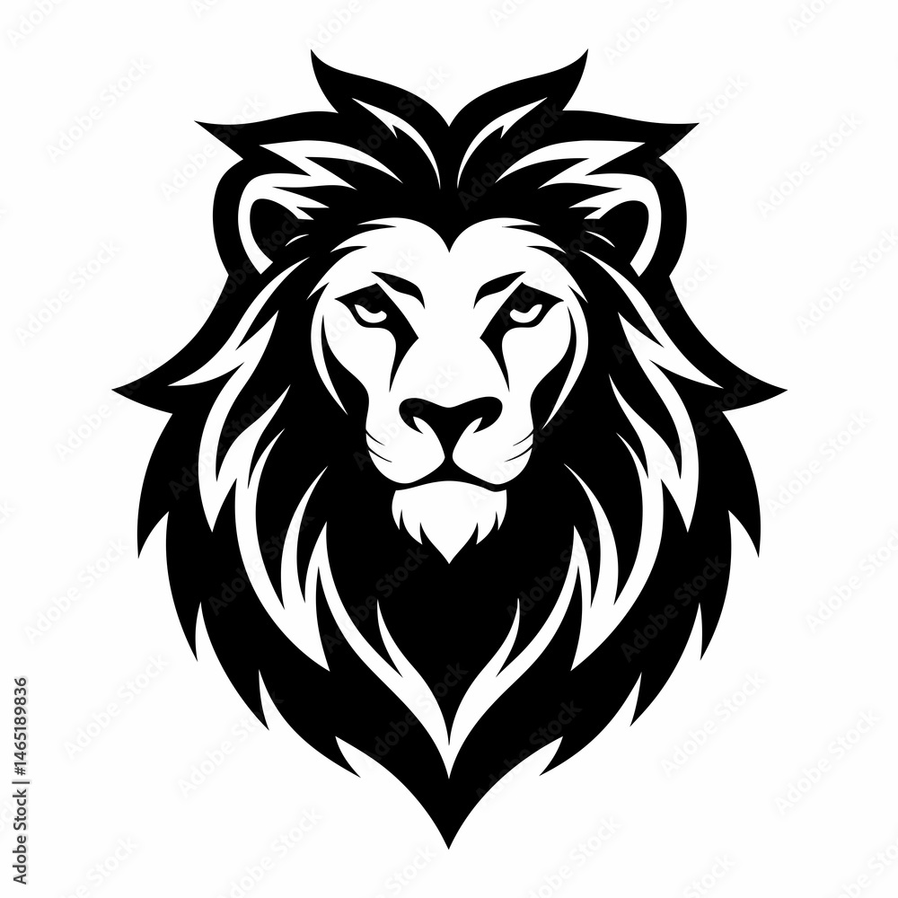 Fototapeta premium lion head vector 
