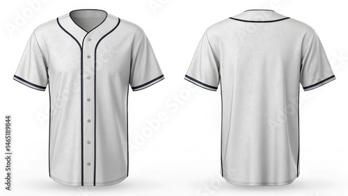 Baseball jersey front and back view mockup