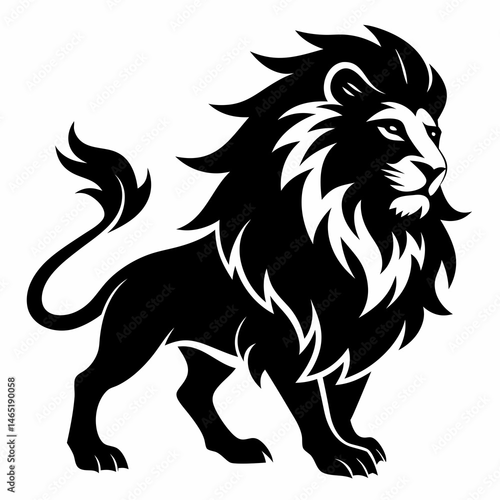 Fototapeta premium lion head vector 
