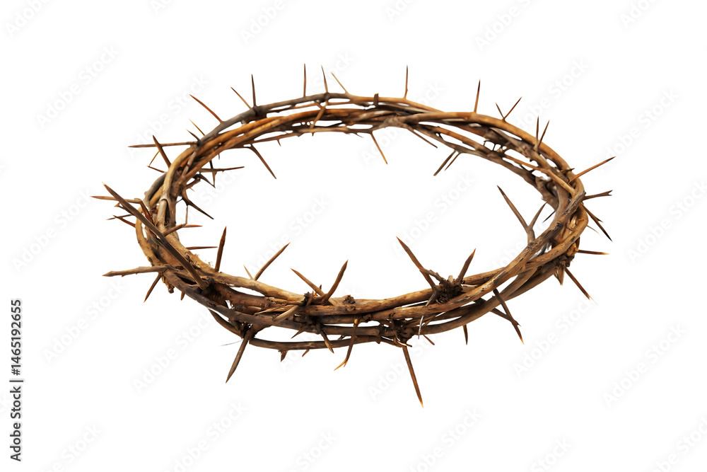 Fototapeta premium crown of thorns on a white background